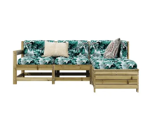 4-Osaline Aiadiivani Komplekt, Immutatud Männipuit