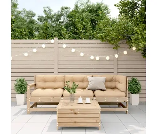 4-Osaline Aiamööblikomplekt Istmepatjadega, Männipuit