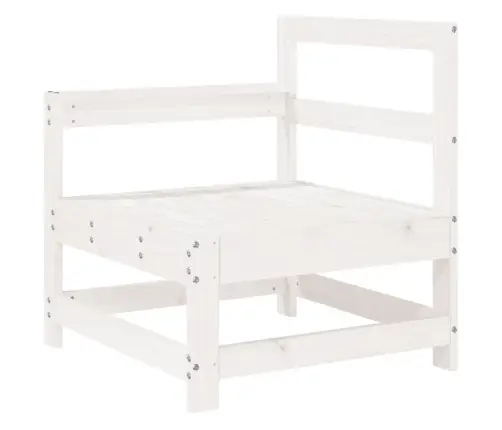 4-Daļīgs Dārza Dīvānu Komplekts, Priedes Masīvkoks, Balts Vidaxl