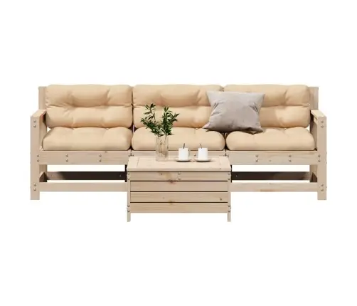 Sodo Komplektas Su Pagalvėlėmis, 4 Dalių, Pušies Masyvas