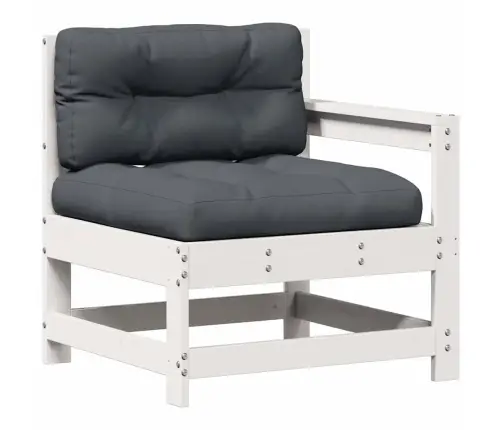 4-Daļīgs Dārza Atpūtas Mēbeļu Komplekts, Balts Priedes Koks Vidaxl