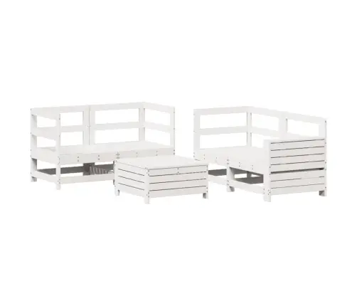 5-Osaline Aiadiivani Komplekt, Valge, Männipuit