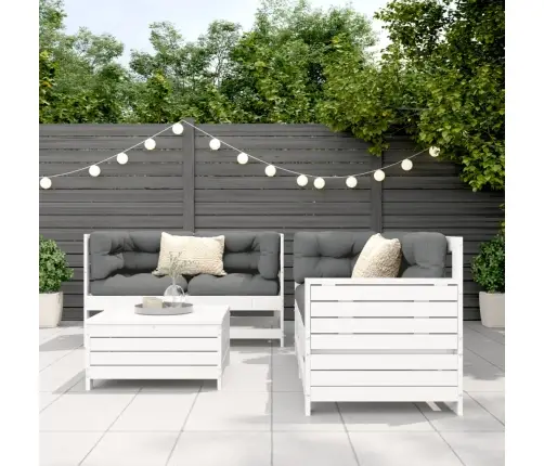 5-Osaline Aiadiivani Komplekt, Valge, Männipuit