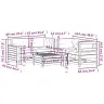 5-Osaline Aiamööbli Komplekt Patjadega, Männipuit