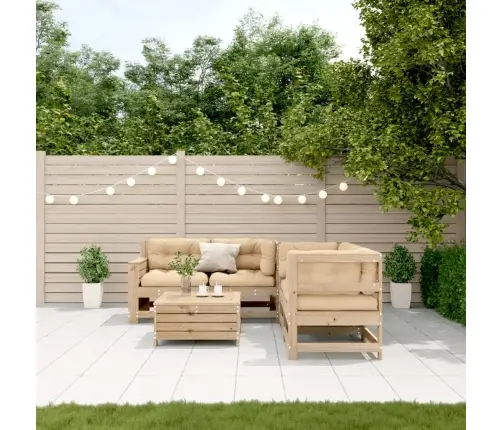 5-Osaline Aiamööbli Komplekt Patjadega, Männipuit