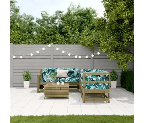 Sodo Poilsio Komplektas Su Pagalvėlėmis, 5 Dalių, Pušis