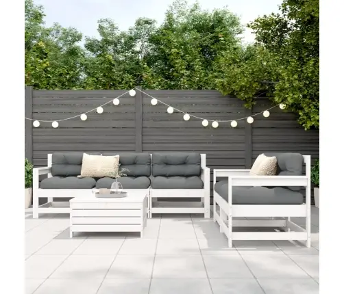 6-Osaline Aiadiivani Komplekt, Valge, Männipuit