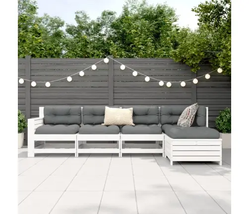 5-Osaline Aiadiivani Komplekt, Valge, Männipuit