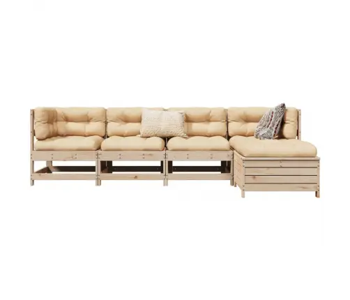 5-Daļīgs Dārza Dīvānu Komplekts, Priedes Koks Vidaxl