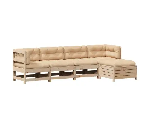 Sodo Komplektas Su Pagalvėlėmis, 5 Dalių, Pušies Masyvas