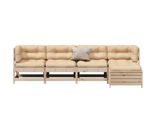 Sodo Komplektas Su Pagalvėlėmis, 5 Dalių, Pušies Masyvas