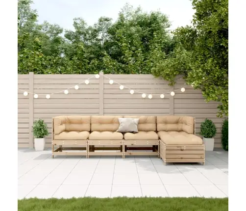 Sodo Komplektas Su Pagalvėlėmis, 5 Dalių, Pušies Masyvas