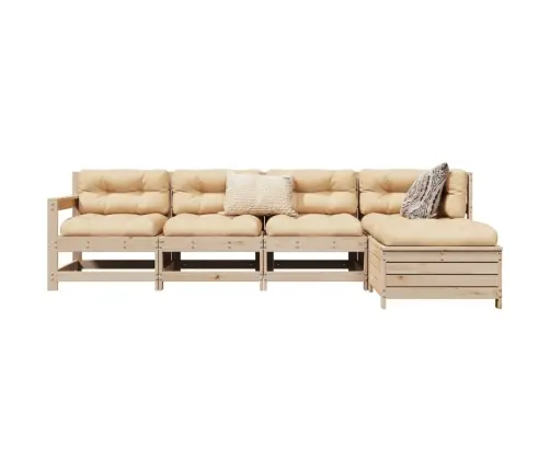 5-Daļīgs Dārza Dīvānu Komplekts, Priedes Koks Vidaxl