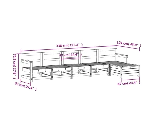 6-Osaline Aiadiivani Komplekt, Männipuit
