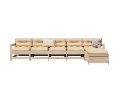 6-Osaline Aiadiivani Komplekt, Männipuit