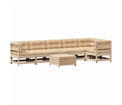 Sodo Komplektas Su Pagalvėlėmis, 7 Dalių, Pušies Masyvas