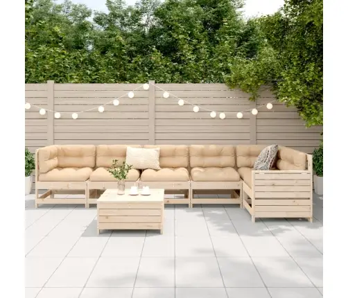 7-Daļīgs Dārza Dīvānu Komplekts, Priedes Masīvkoks Vidaxl