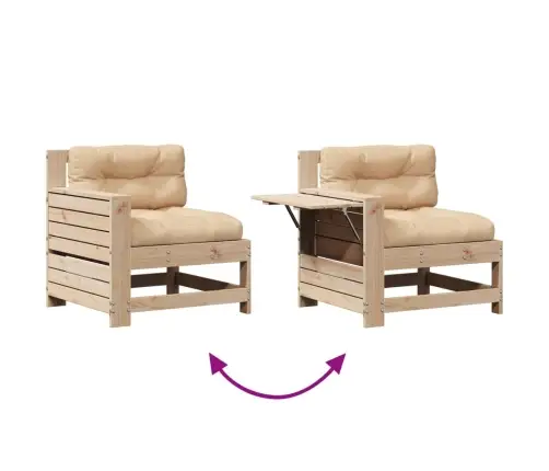 7-Daļīgs Dārza Atpūtas Mēbeļu Komplekts Ar Pelēkiem Matračiem Vidaxl