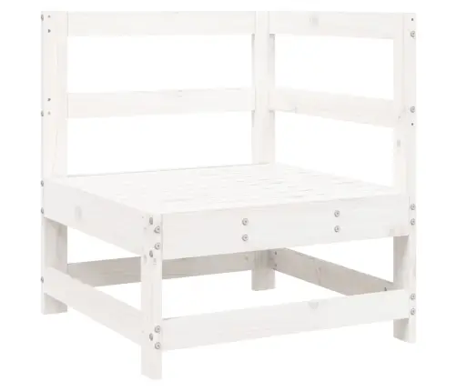 7-Daļīgs Dārza Dīvānu Komplekts, Priedes Masīvkoks, Balts Vidaxl