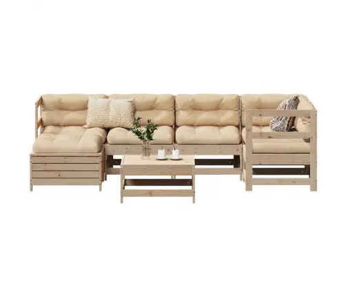 7-Osaline Aiadiivani Komplekt, Männipuit