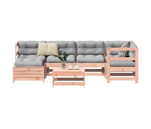 7-Daļīgs Dārza Dīvānu Komplekts, Egles Masīvkoks Vidaxl