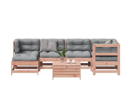 7-Daļīgs Dārza Atpūtas Mēbeļu Komplekts Ar Matračiem, Egle Vidaxl