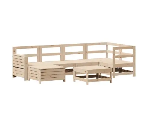 7-Daļīgs Dārza Dīvānu Komplekts, Priedes Masīvkoks Vidaxl