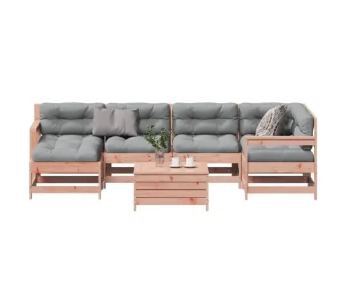 7-Daļīgs Dārza Atpūtas Mēbeļu Komplekts Ar Matračiem, Egle Vidaxl