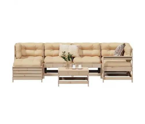 7-Osaline Aiadiivani Komplekt, Männipuit