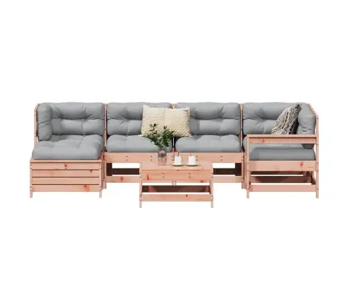 7-Daļīgs Dārza Dīvānu Komplekts, Egles Masīvkoks Vidaxl