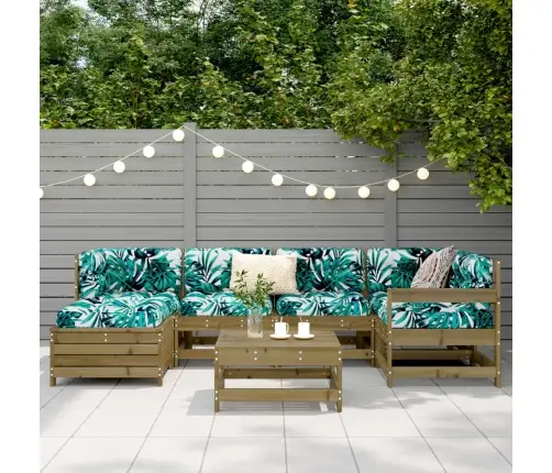 7-Osaline Aiadiivani Komplekt, Immutatud Männipuit