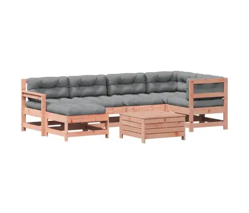 7-Osaline Aiamööbli Komplekt Patjadega, Ebatsuuga Puit