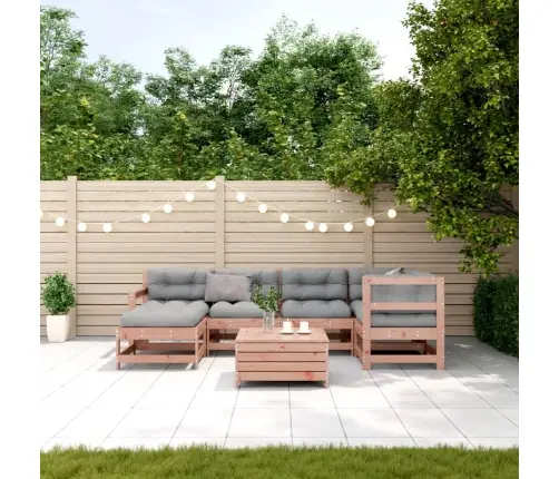 7-Osaline Aiamööbli Komplekt Patjadega, Ebatsuuga Puit