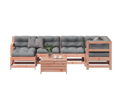 7-Osaline Aiamööbli Komplekt Patjadega, Ebatsuuga Puit