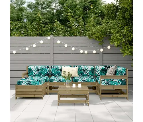 7-Daļīgs Dārza Dīvānu Komplekts, Impregnēts Priedes Koks Vidaxl