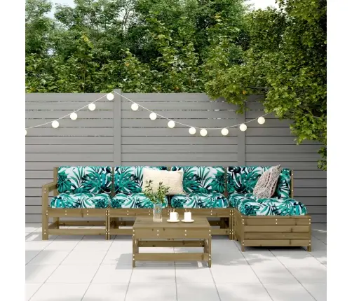 6-Osaline Aiadiivani Komplekt, Immutatud Männipuit