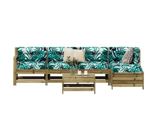 6-Osaline Aiadiivani Komplekt, Immutatud Männipuit