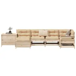 7-Osaline Aiadiivani Komplekt, Männipuit