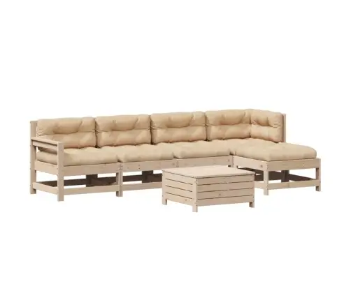 Sodo Komplektas Su Pagalvėlėmis, 6 Dalių, Pušies Masyvas