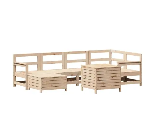 7-Daļīgs Dārza Dīvānu Komplekts, Priedes Masīvkoks Vidaxl