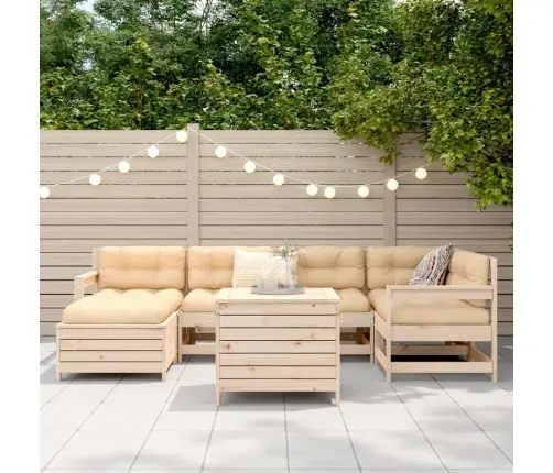 7-Daļīgs Dārza Dīvānu Komplekts, Priedes Masīvkoks Vidaxl