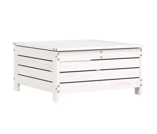 Sodo Sofos Komplektas, Baltas, 7 Dalių, Pušies Medienos Masyvas