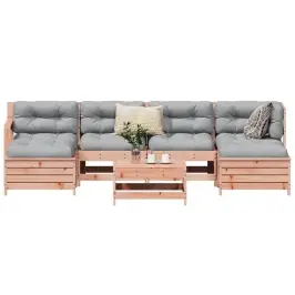 Sodo Sofos Komplektas, 7 Dalių, Douglas Eglės Masyvas