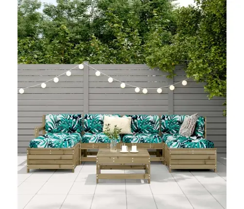 7-Osaline Aiadiivani Komplekt, Immutatud Männipuit