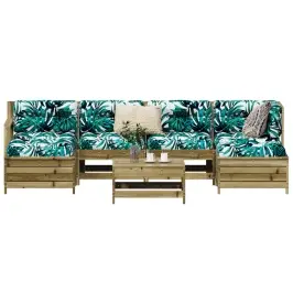 7-Osaline Aiadiivani Komplekt, Immutatud Männipuit