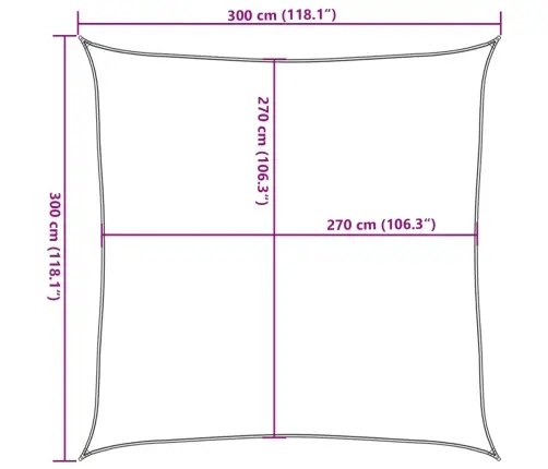 Saulessargs, 160 G/M², Kvadrāta, Gaiši Pelēki, 3X3 M, Hdpe Vidaxl