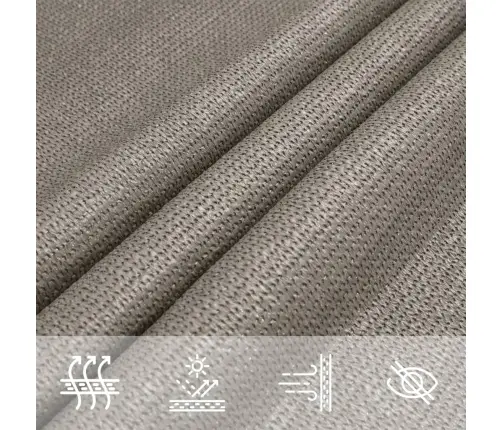 Saulessargs, 160 G/M², Kvadrāta, Gaiši Pelēki, 5X5 M, Hdpe Vidaxl