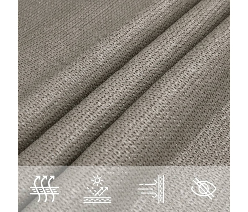 Burė Nuo Saulės, Šviesiai Siva, 2,5X3,5M, Hdpe, 160G/M²