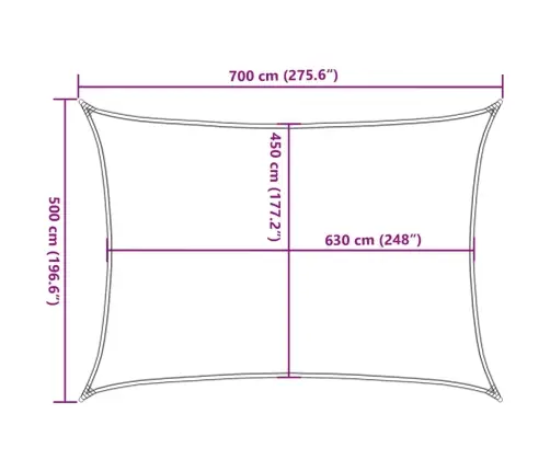 Burė Nuo Saulės, Šviesiai Siva, 5X7M, Hdpe, 160G/M²