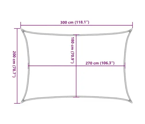 Saulessargs, 160 G/M², Taisnstūra, Smilšu Krāsa, 2X3 M, Hdpe Vidaxl